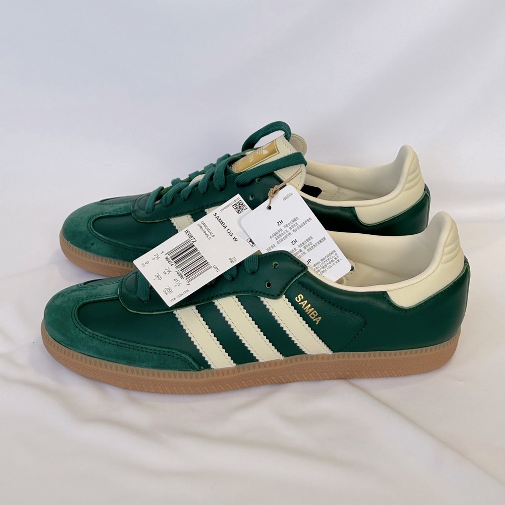Green Adidas Samba OG Womens size 9 NWT